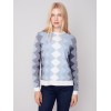 Jacquard Sweater with Zig Zag Design - Snowflake