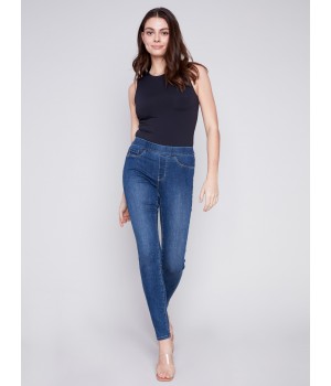 Denim Pull-On Pants - Indigo