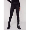 Twill Pants with Side Zipper - Black