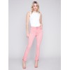 Bootcut Twill Pants with Asymmetrical Hem - Tulip