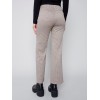 Houndstooth Flare Ponte Pants - Almond