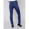 Jeans with Eyelet Hem Detail - Indigo