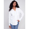 Loose Poplin Shirt - White