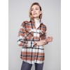 Plaid Flannel Shirt Jacket - Cider