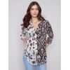 Printed Crinkle Georgette Blouse - Damask