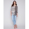 Printed Crinkle Georgette Blouse - Damask