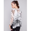 Printed Fishnet Crochet Sweater - Pepper