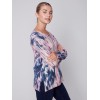 Printed V-Neck Sweater - Pastel