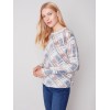 Reversible Printed Crew Neck Sweater - Truffle