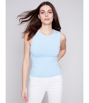 Sleeveless Super Stretch Top - Sky