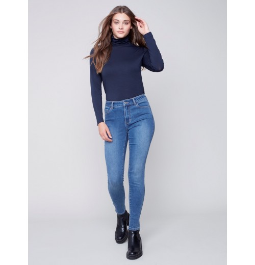 Soft Stretch Skinny Jeans - Medium Blue