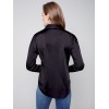 Solid Gutsy Satin Shirt - Black