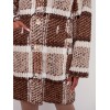 Straight Cut Bouclé Knit Coat - Powder