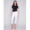 Stretch Pull-On Capri Pants - White