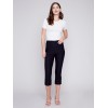 Stretch Pull-On Capri Pants - Black