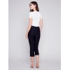 Stretch Pull-On Capri Pants - Black