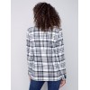 Tailored Plaid Blazer - Black & Cream