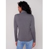 Tencel Turtleneck Top - Charcoal