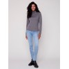 Tencel Turtleneck Top - Charcoal