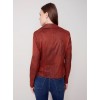 Vintage Faux Leather Perfecto Jacket - Cinnamon