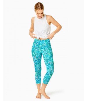 UPF 50+ Luxletic 21&quot; South Beach High Rise Crop Legging