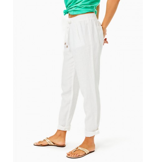 31&quot; Taron Mid-Rise Linen Pant