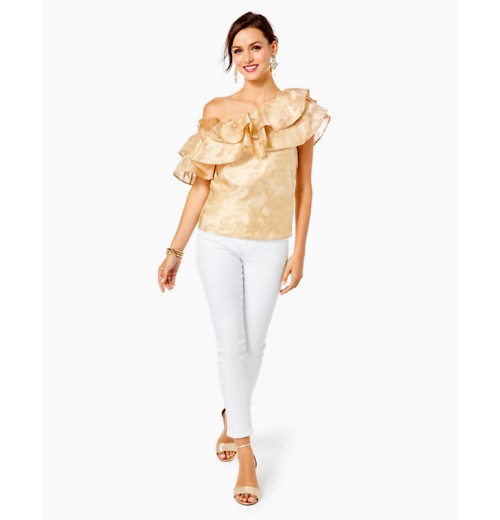 Trixie One-Shoulder Ruffle Top