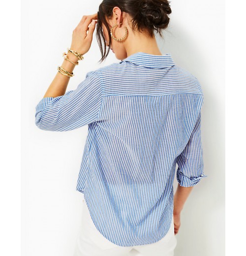 Sea View Button Down Top