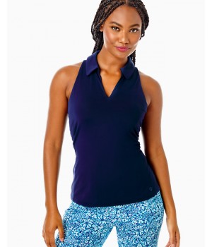 UPF 50+ Luxletic Lakelyn Bra Polo Top