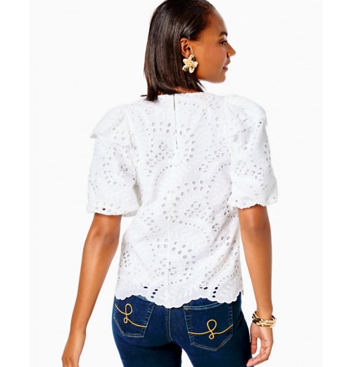 Aleena Eyelet Top