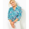 Sea View Linen Button Down Top