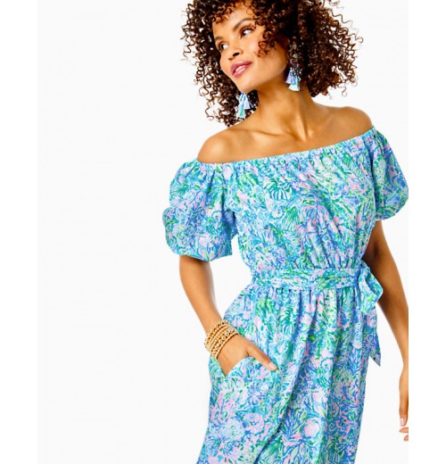 Tamie Off-the-Shoulder Midi Dress