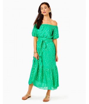 Tamie Off-the-Shoulder Midi Dress