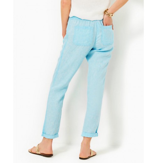 31&quot; Taron Mid-Rise Linen Pant