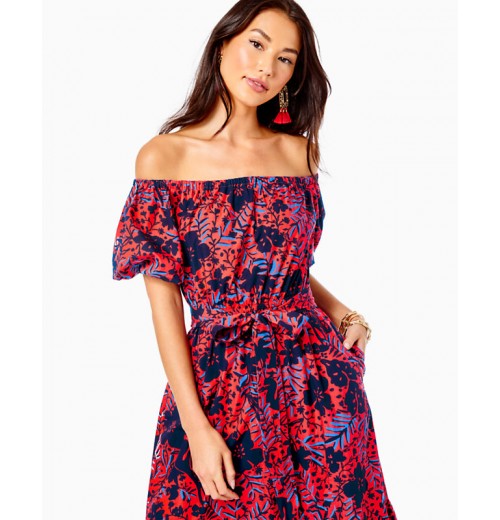 Tamie Off-the-Shoulder Midi Dress