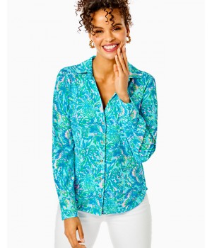 UPF 50+ ChillyLilly Marlena Button Down Top